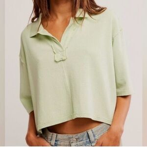 We The Free Cropped Polo Top size XS